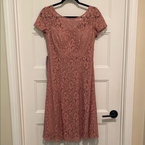 Azazie Dusty Rose MBD Midi Dress with Sophisticated Charm 
NWT